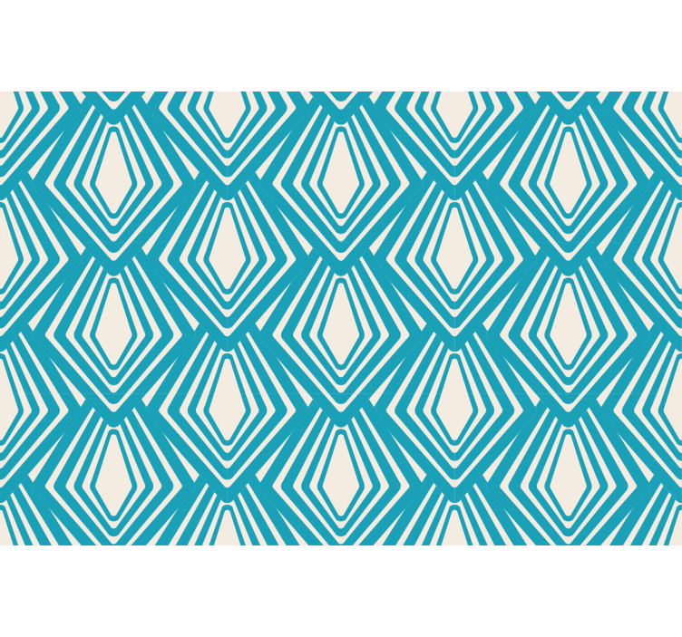 Living room blind in blue abstract minimalist design - TenStickers