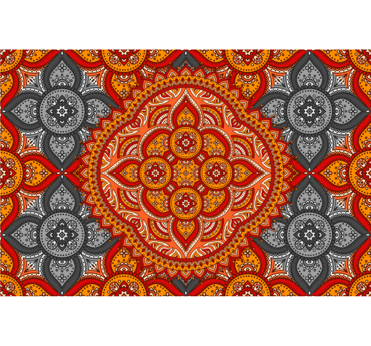 Living room blind mandala art by henna - TenStickers