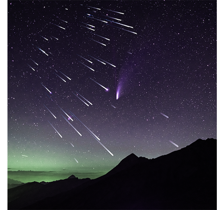 Living room blind meteor shower of shooting stars - TenStickers