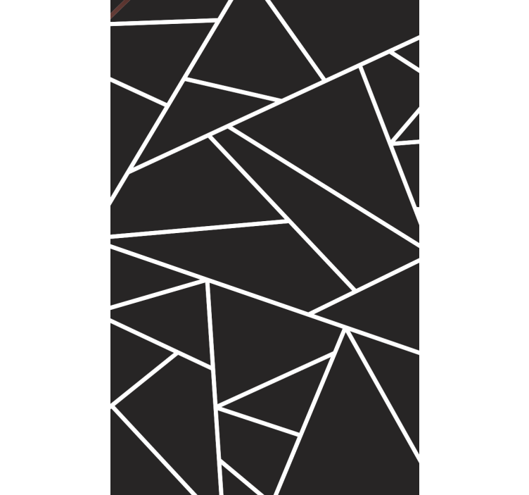 Living room blind classic black white mosaic - TenStickers