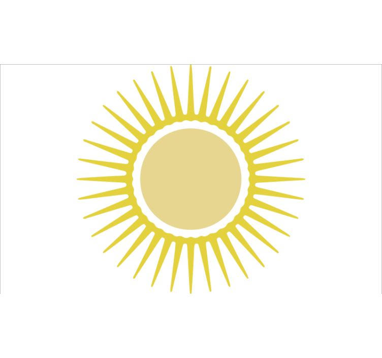 White window blind yellow sun - TenStickers