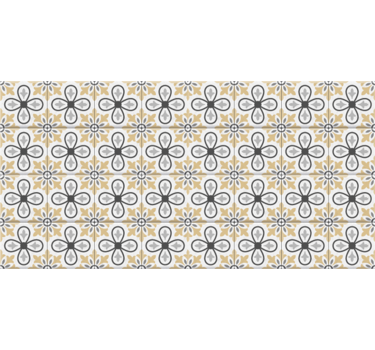 Blind beige kitchen retro tiles - TenStickers