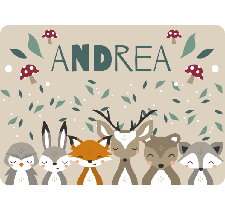Blind beige personalized little animal kids - TenStickers