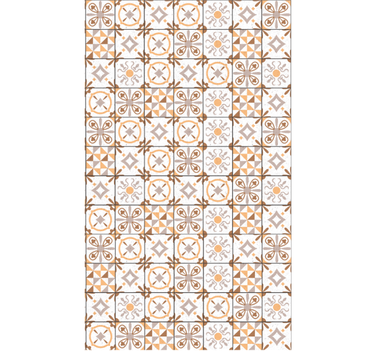 Blind beige with brown squares pattern - TenStickers