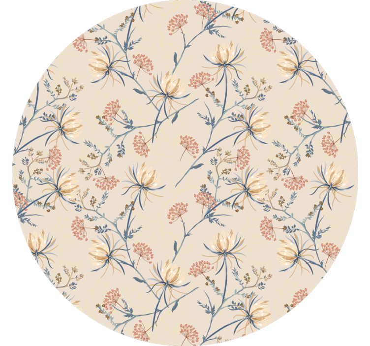 Blind beige floral design surface - TenStickers