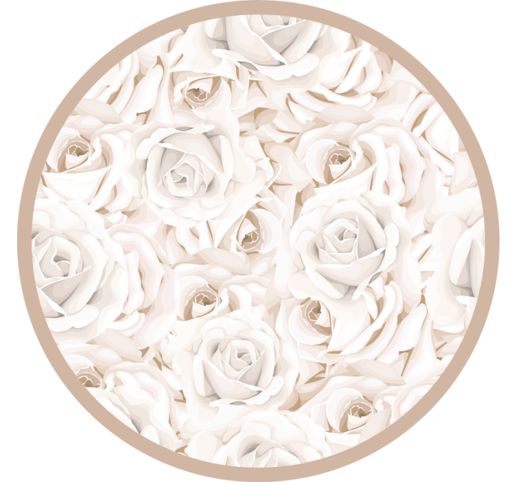 Blind beige elegant white roses - TenStickers