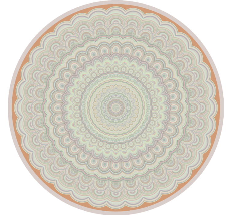 Blind beige circular mandala - TenStickers