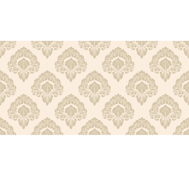 Blind beige french provincial golden floral design - TenStickers
