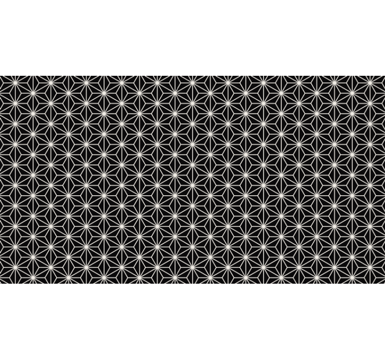 Blind bedroom black and white geometric diamonds - TenStickers