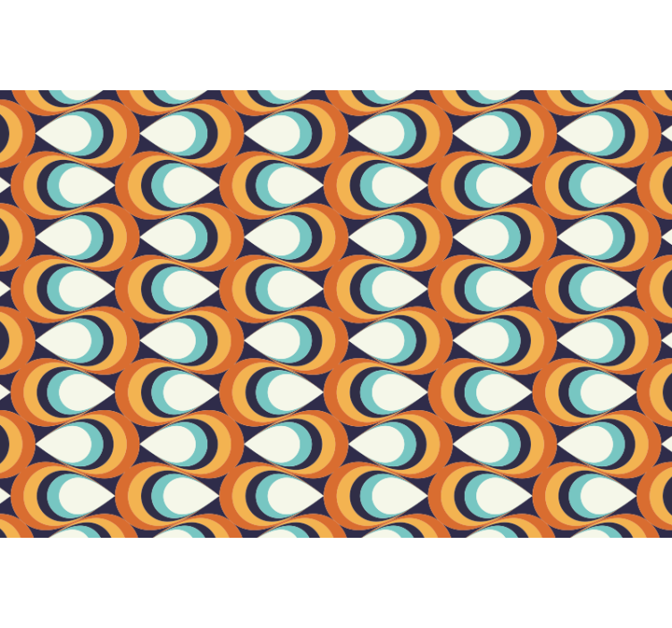Blind bedroom 70s pointed circles design - TenStickers