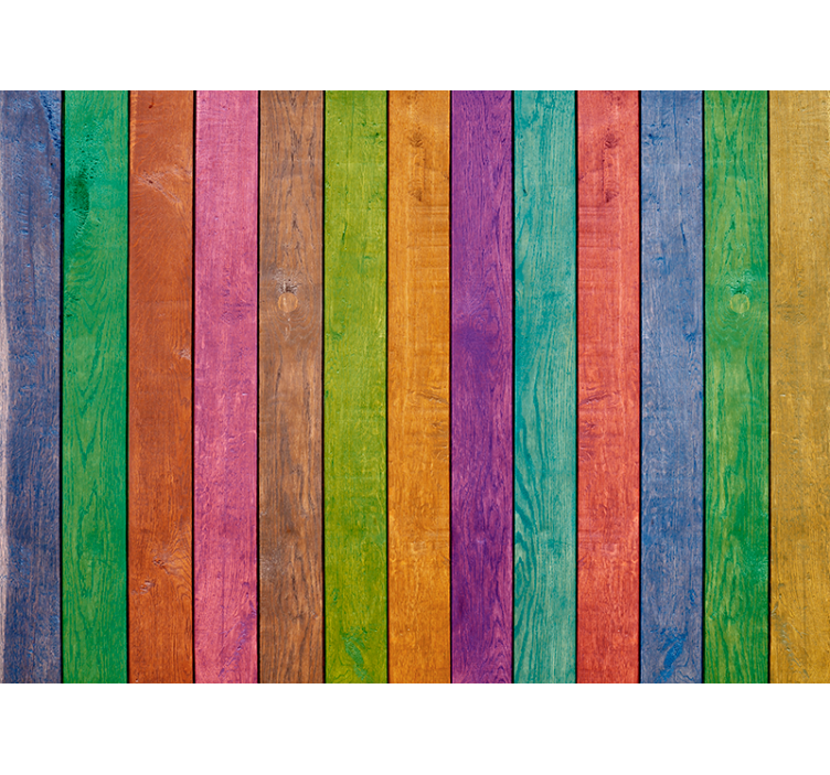 Blind bedroom wooden multicolor pattern - TenStickers