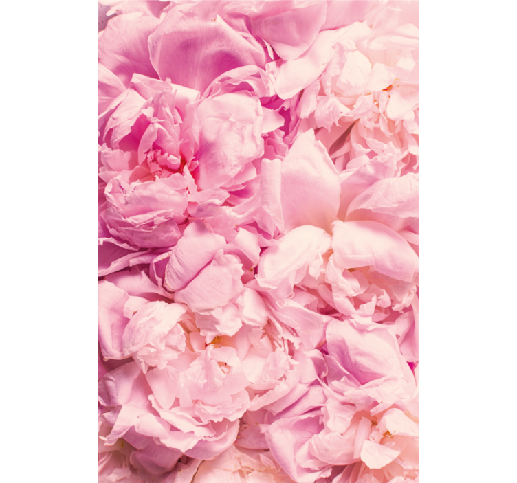 Blind bedroom with realistic pink peony flowers - TenStickers