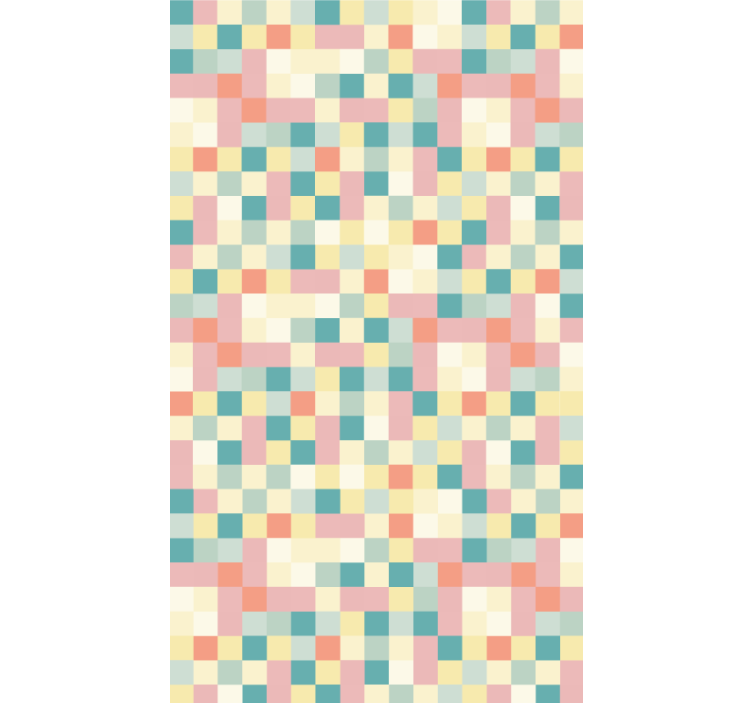 Blind bedroom colorful pastel squares - TenStickers