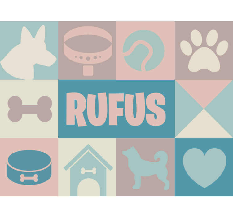 Blind bedroom with personalized dog design - TenStickers