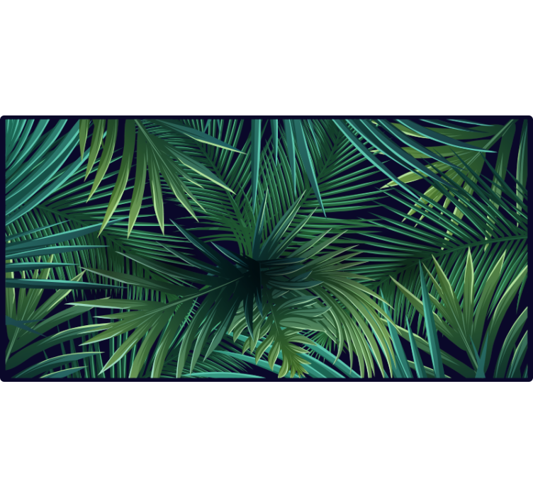 Blind bedroom with lush monstera leaves - TenStickers