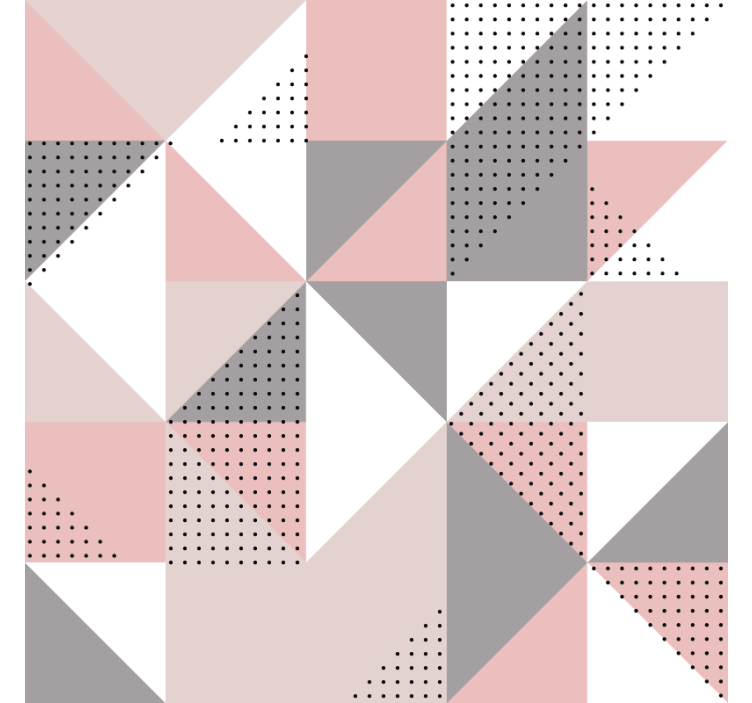 Blind bedroom with pastel nordic triangles - TenStickers