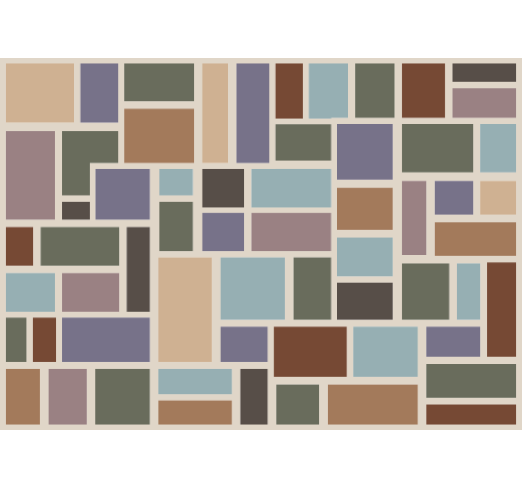 Blind bedroom colourful modern tile design - TenStickers