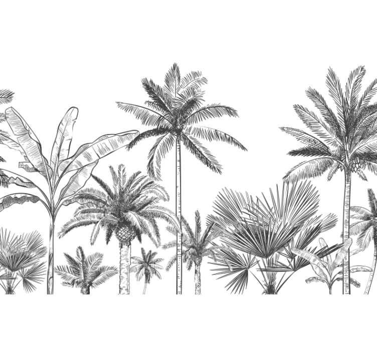 White window blind jungle mural - TenStickers