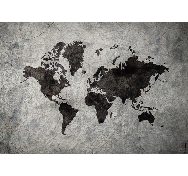 Blind grey industrial style worldmap - TenStickers