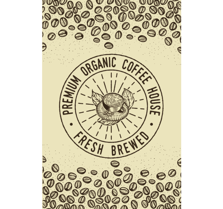 Premium Organic Coffee House blind kitchen - TenStickers