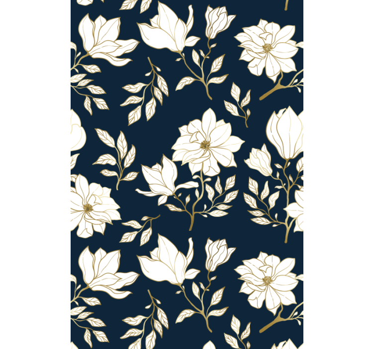 Botanical Illustration floral roller blind - TenStickers