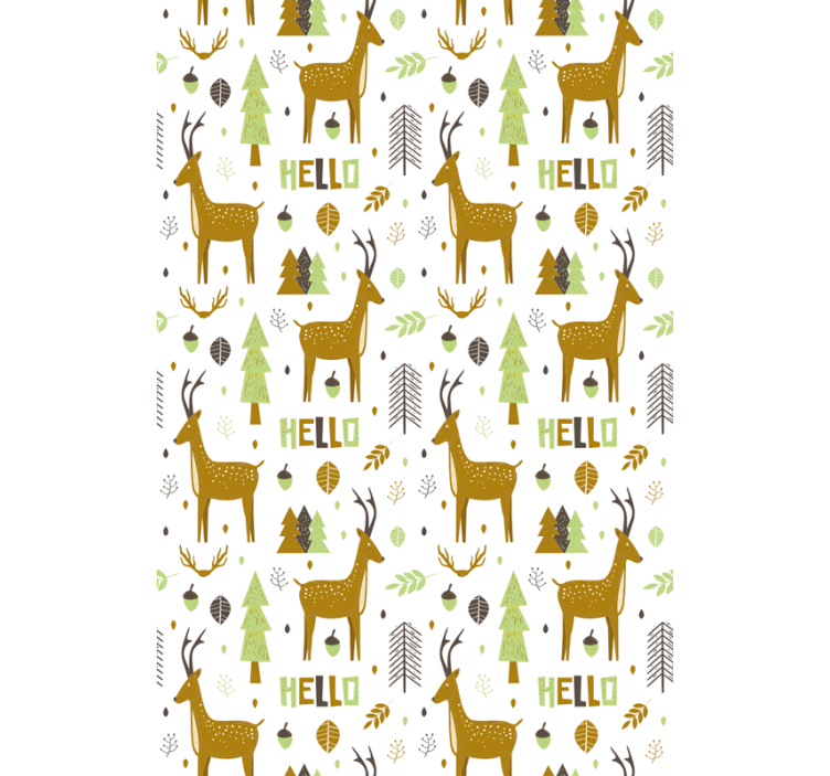 Nordic Forest Greeting animals blind - TenStickers