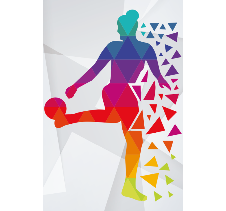 Geometric Soccer Player blind sports - TenStickers