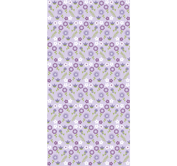 Floral Pattern Harmony floral roller blind - TenStickers