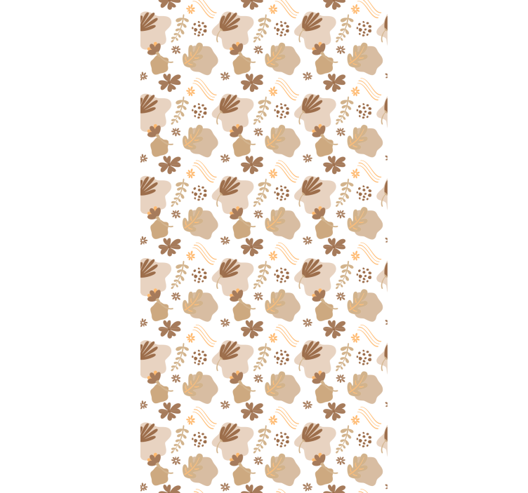 Brown periwinkles and leafs Flower blind - TenStickers