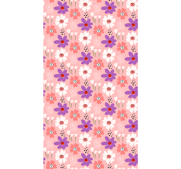 Flower Pattern Delight floral roller blind - TenStickers