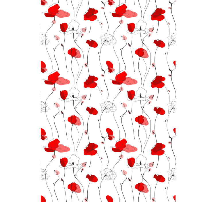 Floral roller blind elegant floral bloom - TenStickers