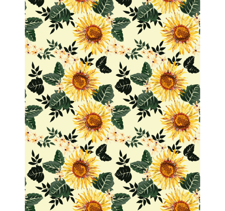 Sunflower Floral Theme blind flowers and plants - TenStickers