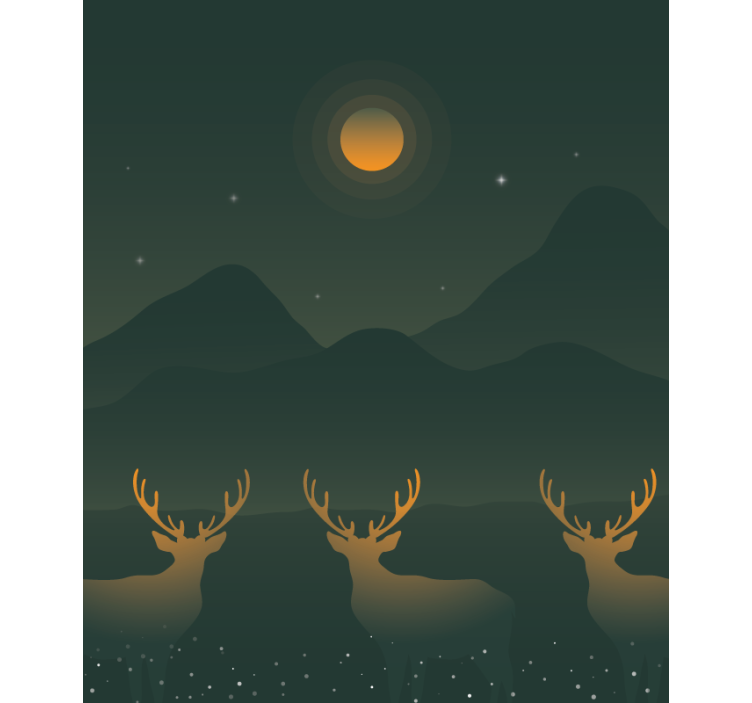 Majestic Deer Silhouettes animals blind - TenStickers