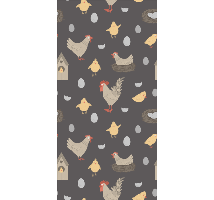 Chickens and Eggs Motif animals blind - TenStickers