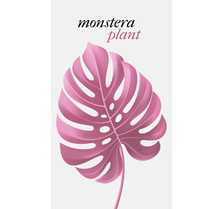 Pink monstera plant blind flowers and plants - TenStickers