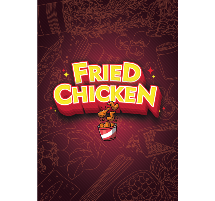 Fried Chicken Delight text blind - TenStickers