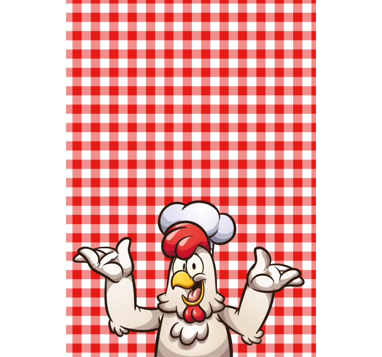 Chef rooster character animals blind - TenStickers
