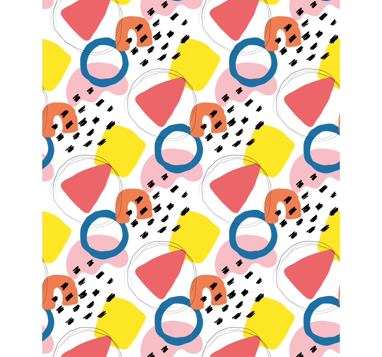 Quirky geometric patterns modern blind - TenStickers