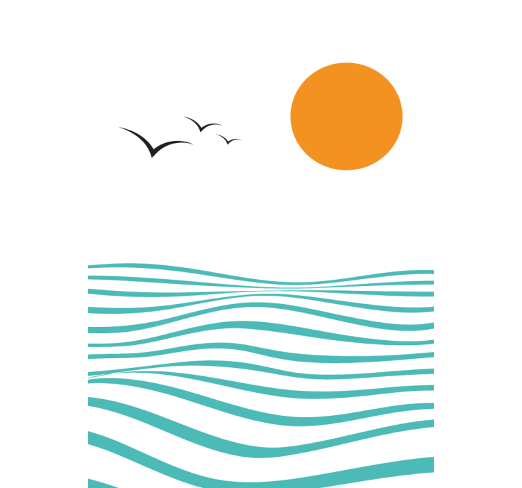 SUNSET WITH WAVES modern blind - TenStickers