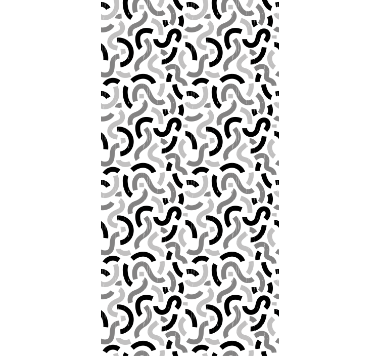Abstract Curvy Patterns pattern roller blind - TenStickers