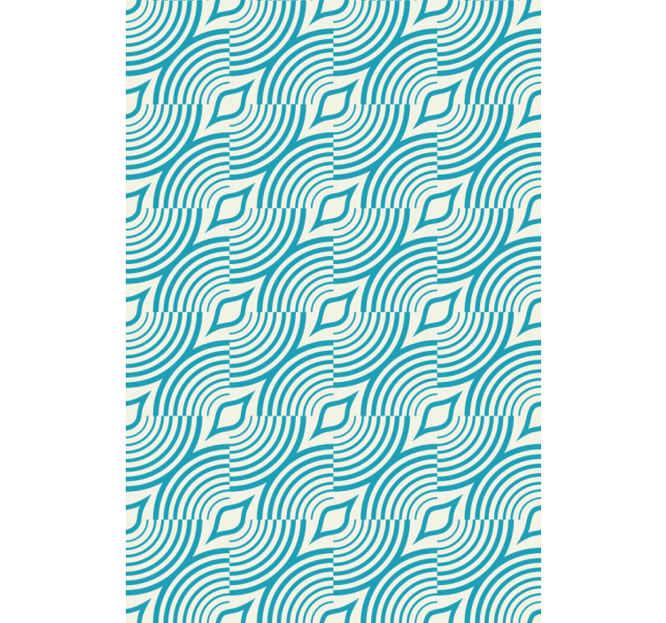 Pattern roller blind curved wave design - TenStickers