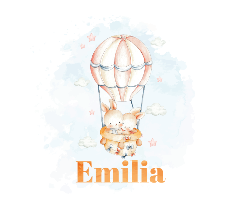 Pastel balloon with sweet animals Blind - TenStickers