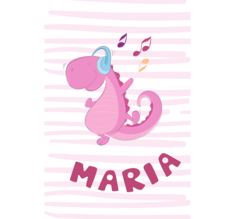 Dinosaur blind with personalized sweet dinosaur - TenStickers