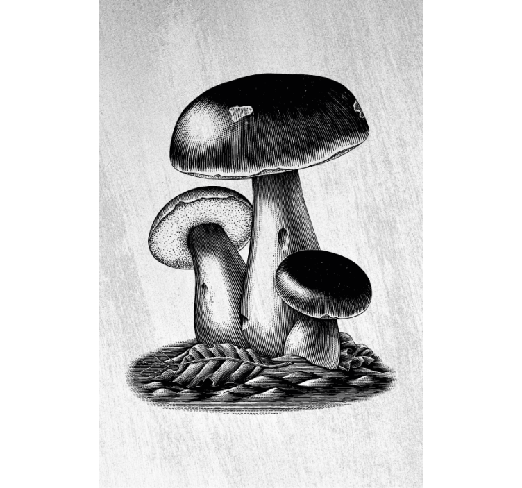 Mushroom Elegance blind flowers and plants - TenStickers