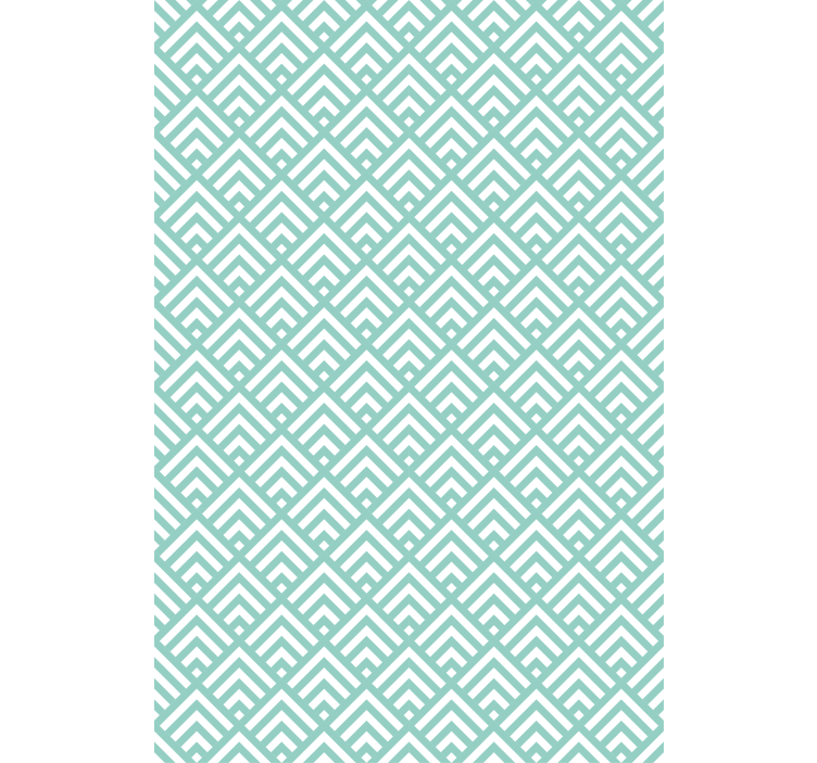 Irregular aquamarine lines pattern Nordic blind - TenStickers