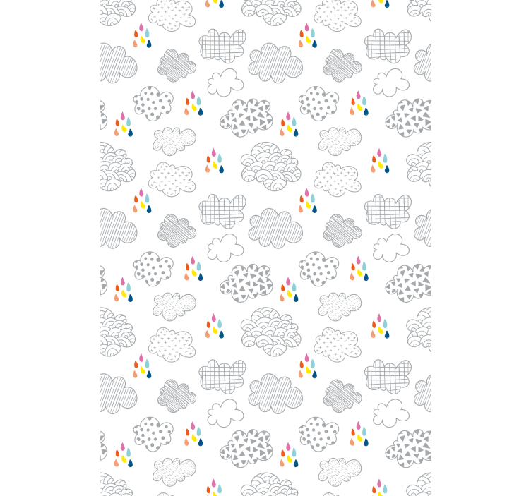 Grey rainy pattern cloud roller blind - TenStickers