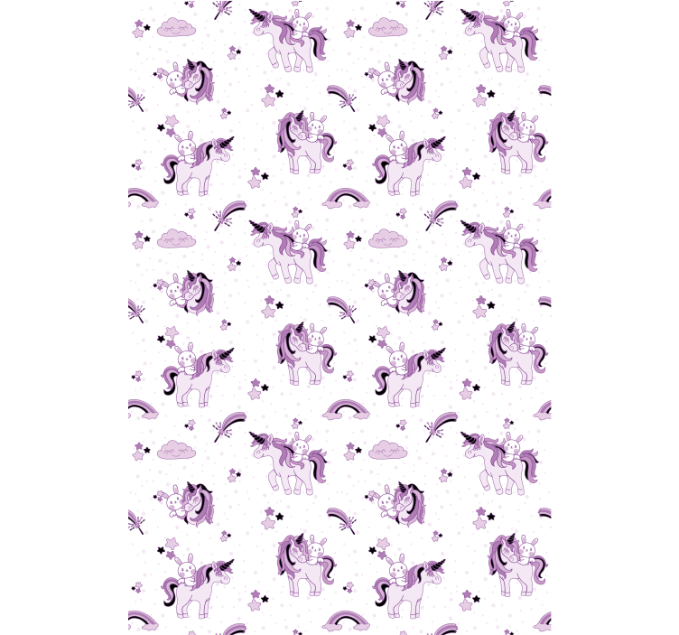 Fantasy purple unicorns blind children - TenStickers