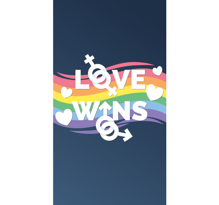 Love Wins Message text blind - TenStickers