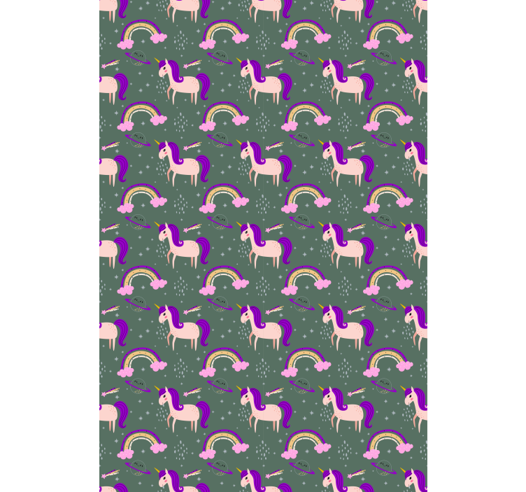 Purple unicorn pattern blind children - TenStickers