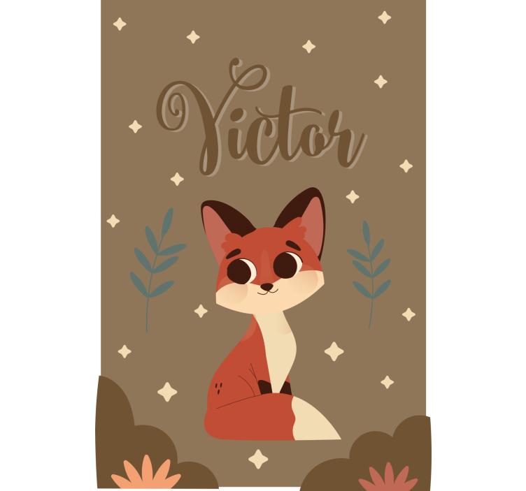 Custom fox design blind children - TenStickers
